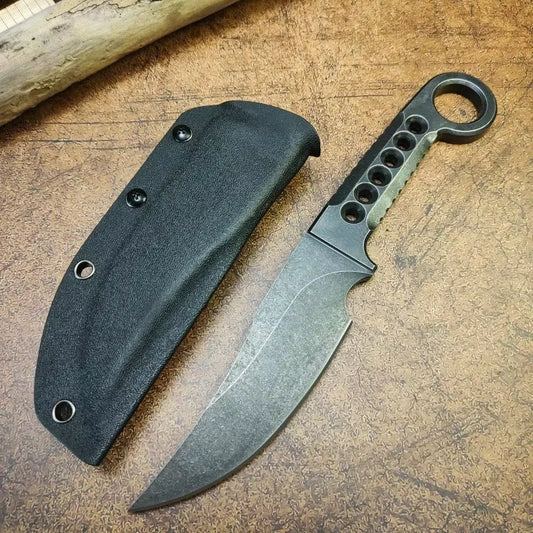 ROKVEN™ Ghost Blade – DC53 Full Tang Survival Knife (Kydex Sheath)